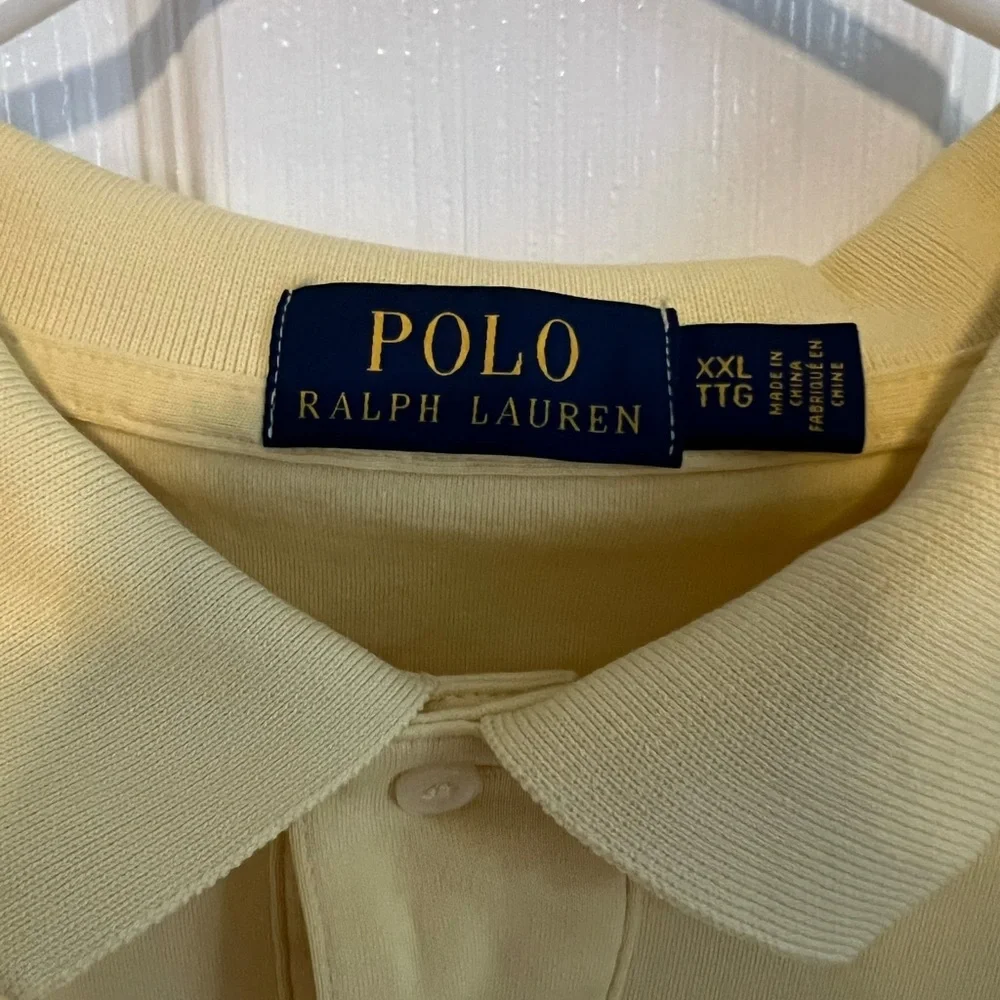 Polo Ralph Lauren‎ Mens XXL Yellow Cotton Short Sleeve Polo Shirt